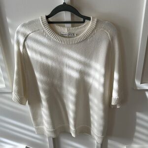 Abercrombie & Fitch Women's White Crew Neck Sweater